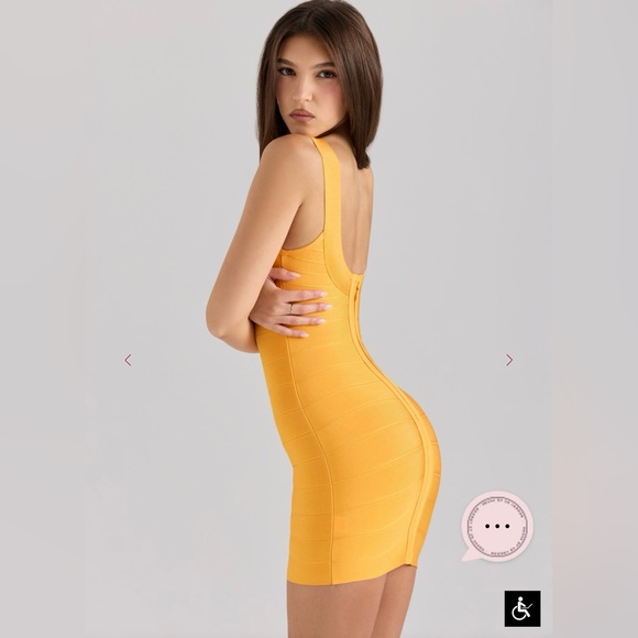 House of CB The OG Orange Sherbet Mini Bandage Dress - Picture 2 of 5